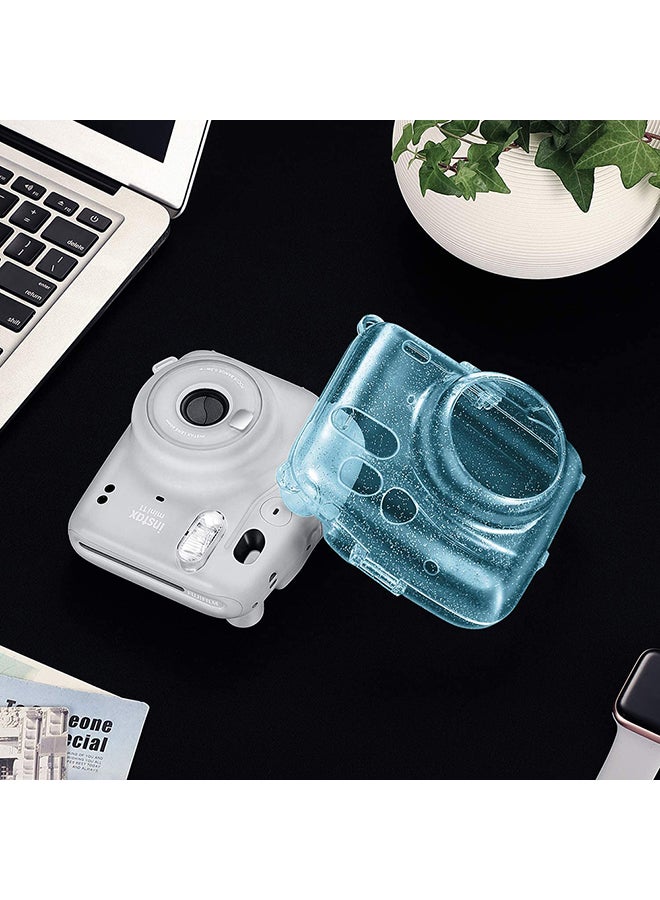 O Ozone - Hard Case For Fujifilm Instax Mini 11 Instant Camera With Adjustable Strap Blue - Image 1