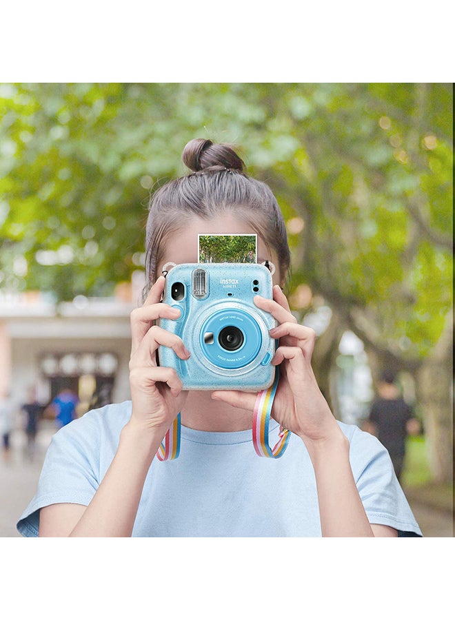 Hard Case For Fujifilm Instax Mini 11 Instant Camera With Adjustable Strap Blue - v1598180940/N39929608A_5