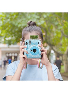 O Ozone Hard Case For Fujifilm Instax Mini 11 Instant Camera With Adjustable Strap Blue  - Image 5