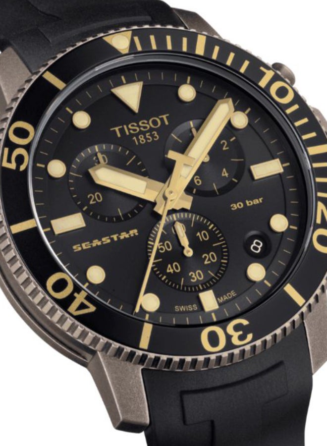 TISSOT - Men's Seastar 1000 Powermatic 80 Chronograph Watch T120.417.37.051.01 - Image 1