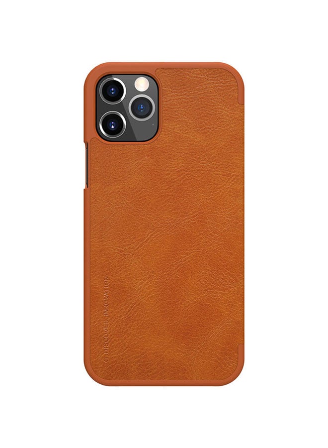 Nillkin Durable Slim Flip Wallet Protective Case Cover For Apple iPhone 12 Pro Brown - Image 1