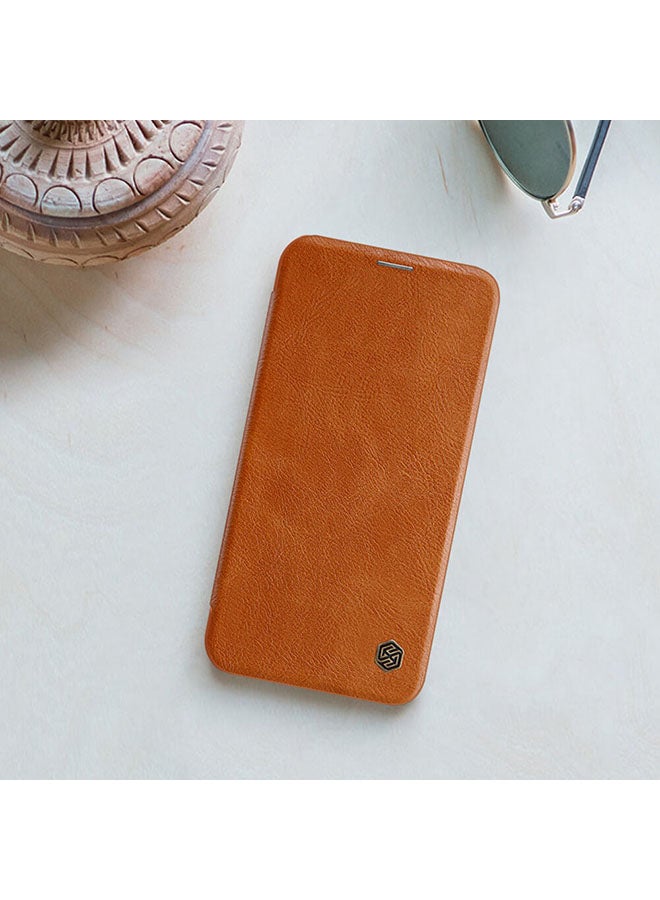 Nillkin Durable Slim Flip Wallet Protective Case Cover For Apple iPhone 12 Pro Brown - Image 4