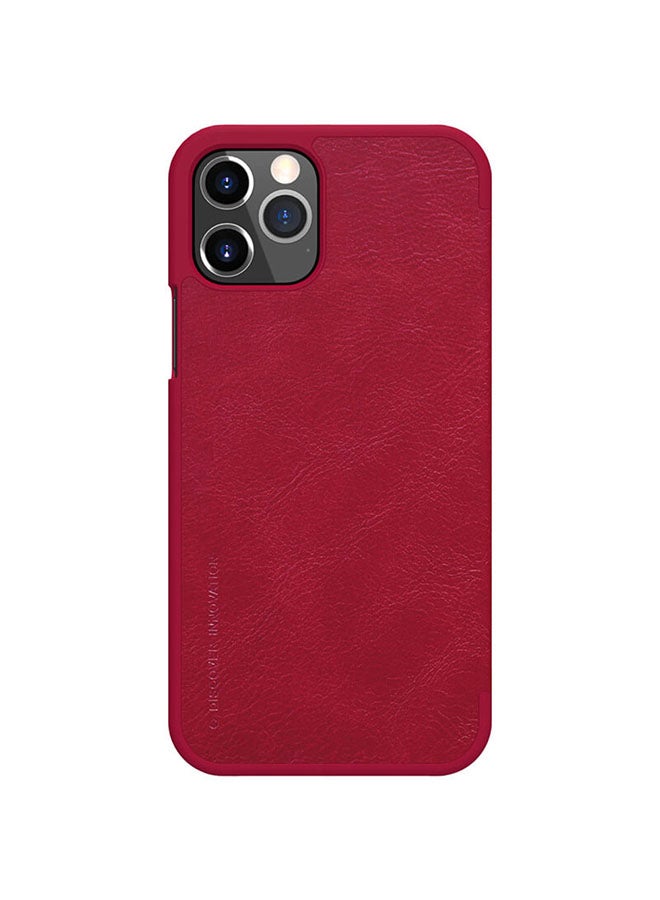 Nillkin Durable Slim Flip Wallet Protective Case Cover For Apple iPhone 12 Pro Red - Image 1