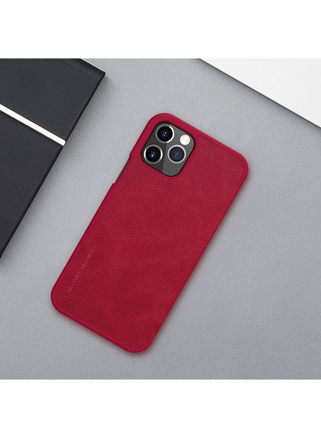Nillkin Durable Slim Flip Wallet Protective Case Cover For Apple iPhone 12 Pro Red - Image 5