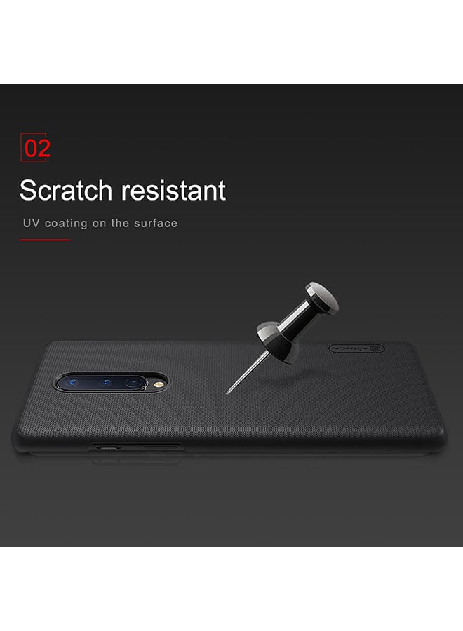 Nillkin Super Frosted Shield Hard Protective Case Cover With Stand For OnePlus 8 Black - Image 3
