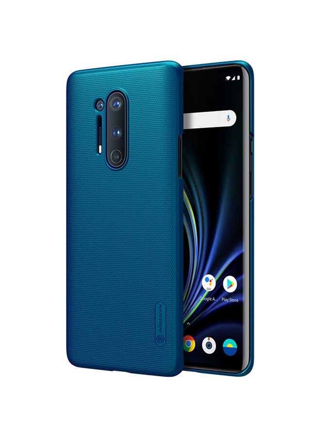 Nillkin Super Frosted Shield Hard Protective Case Cover With Stand For OnePlus 8 Pro Blue - Image 5