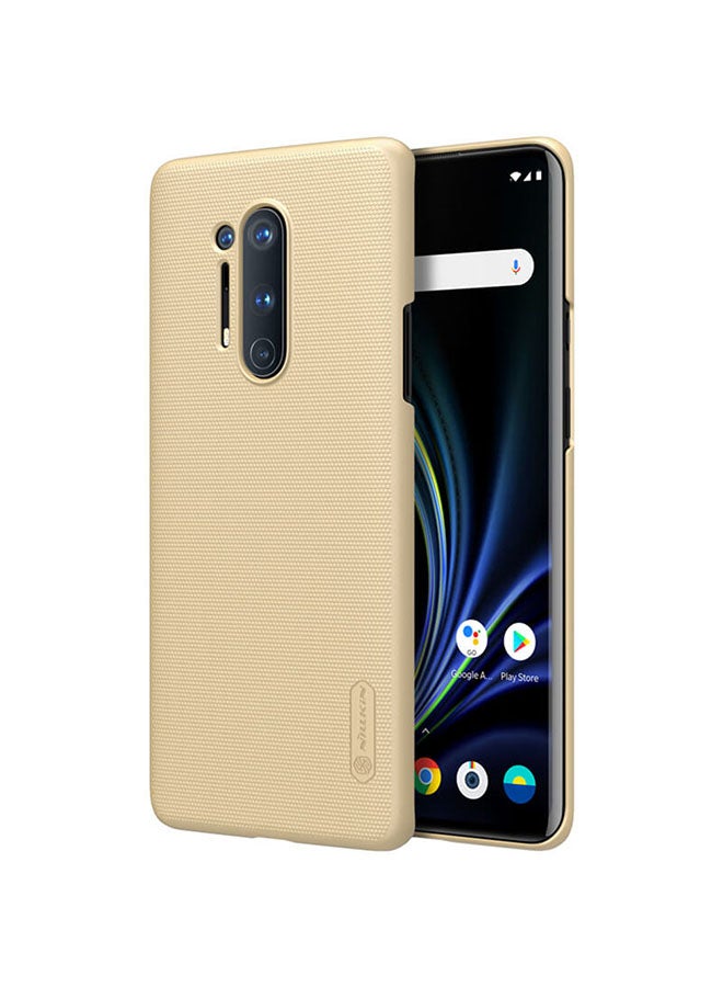 Nillkin Super Frosted Shield Hard Protective Case Cover With Stand For OnePlus 8 Pro Gold - Image 3