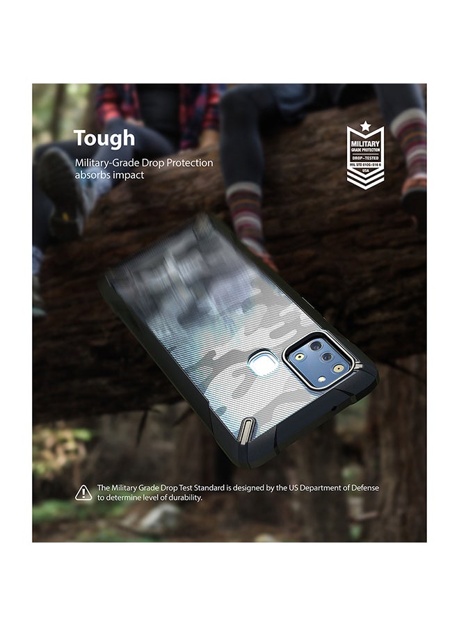 Ringke Hard Fusion-X Ergonomic Shock Absorption Case Cover For Samsung Galaxy A21s Camo Black - Image 3