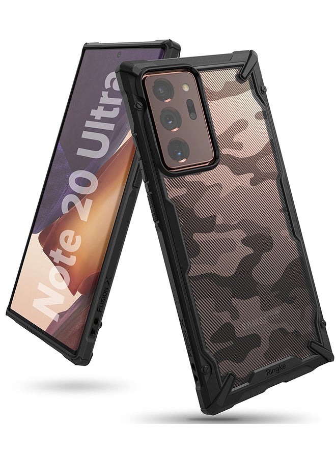 Ringke Hard Fusion-X Ergonomic Shock Absorption Bumper Case Cover For Samsung Galaxy Note 20 Ultra Camo Black  - Image 1