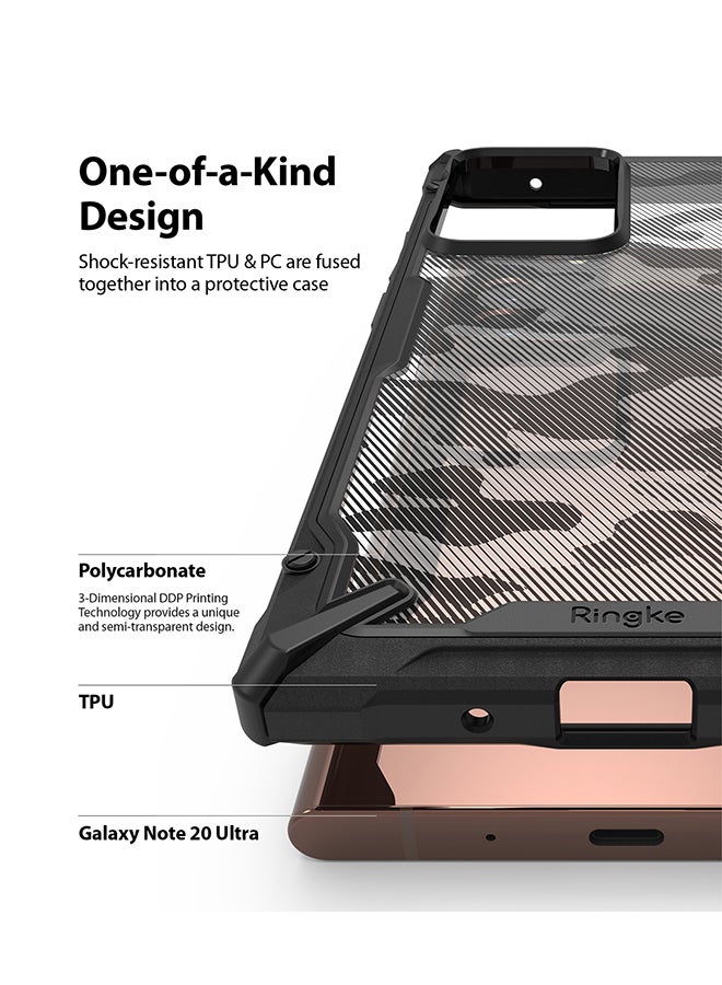 Ringke Hard Fusion-X Ergonomic Shock Absorption Bumper Case Cover For Samsung Galaxy Note 20 Ultra Camo Black  - Image 5