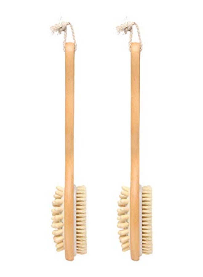 Pack Of 2 Double Sided Bath Brush Beige 2 x 190grams - v1598190536/N39891160A_1