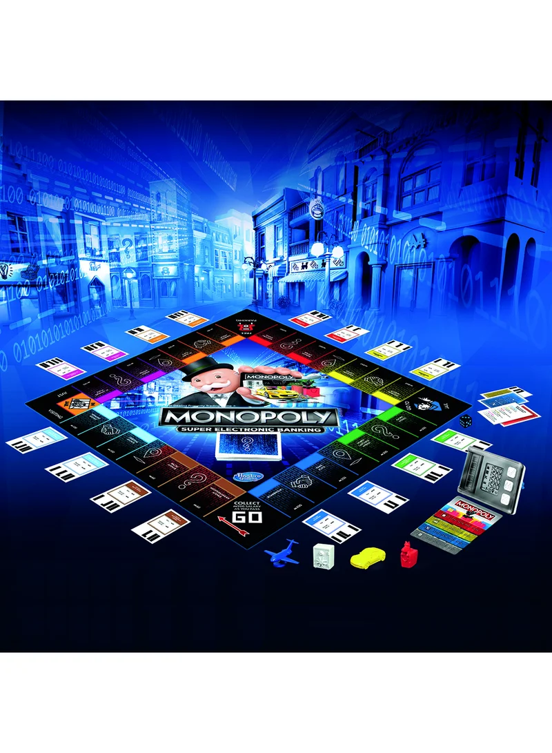 Monopoly Super Electronic Banking Game, Ultimate Rewards Board Game – Digital Cards, Unique Rewards, Property Trading, and Fly to Any Property, Ages 8+