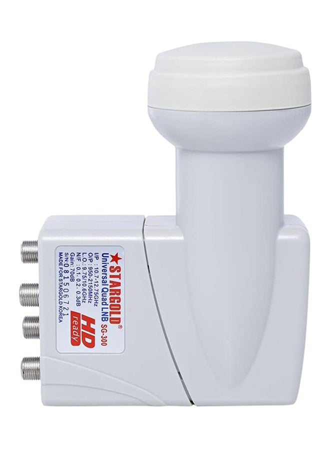 Stargold 4-Port Universal Satellite LNB BT-0097 White  - Image 1