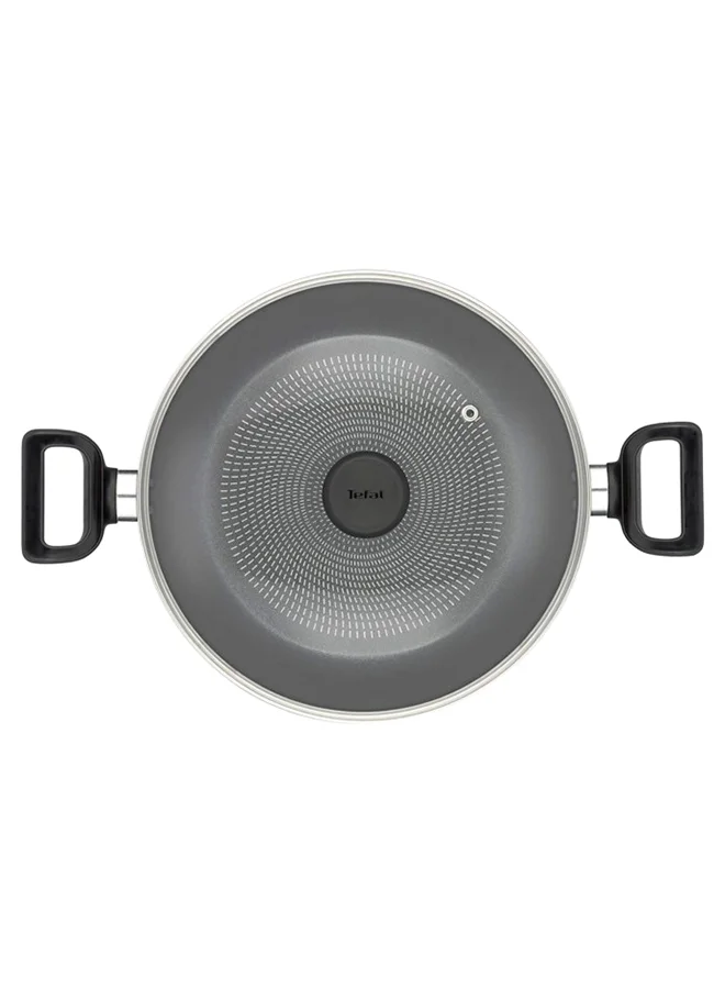 تيفال Delicia 24Cm Kadai / Cooking Pot With Lid, Aluminum Non-Stick
