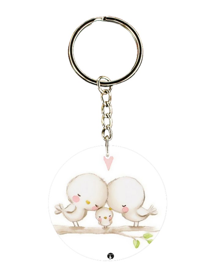 BP Cute Birds Printed Keychain