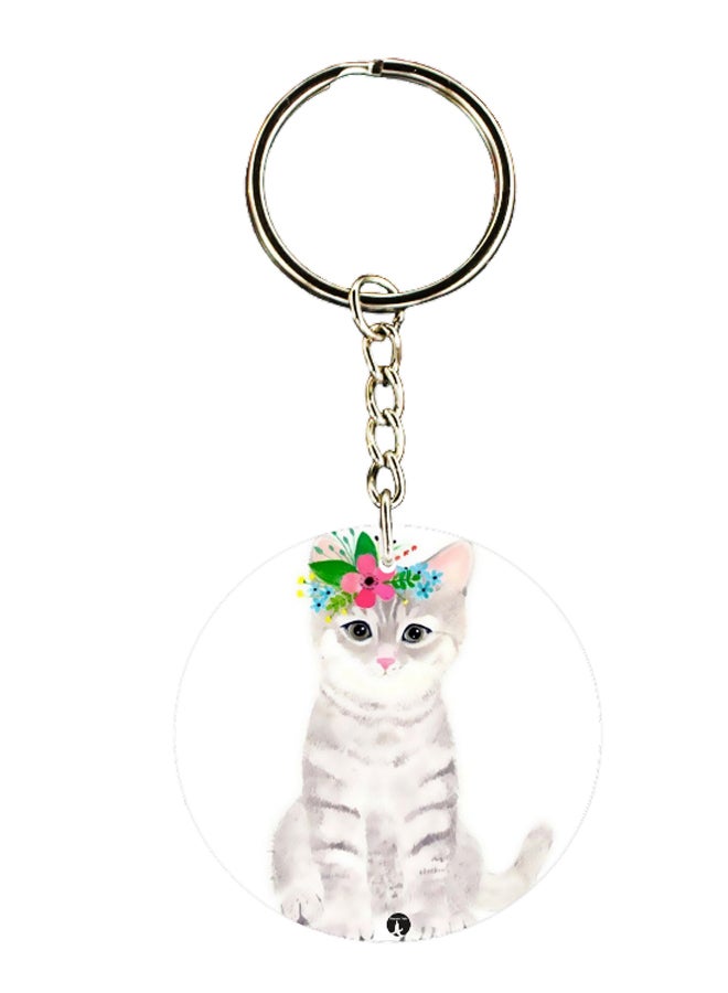 BP Cute Cat Printed Keychain