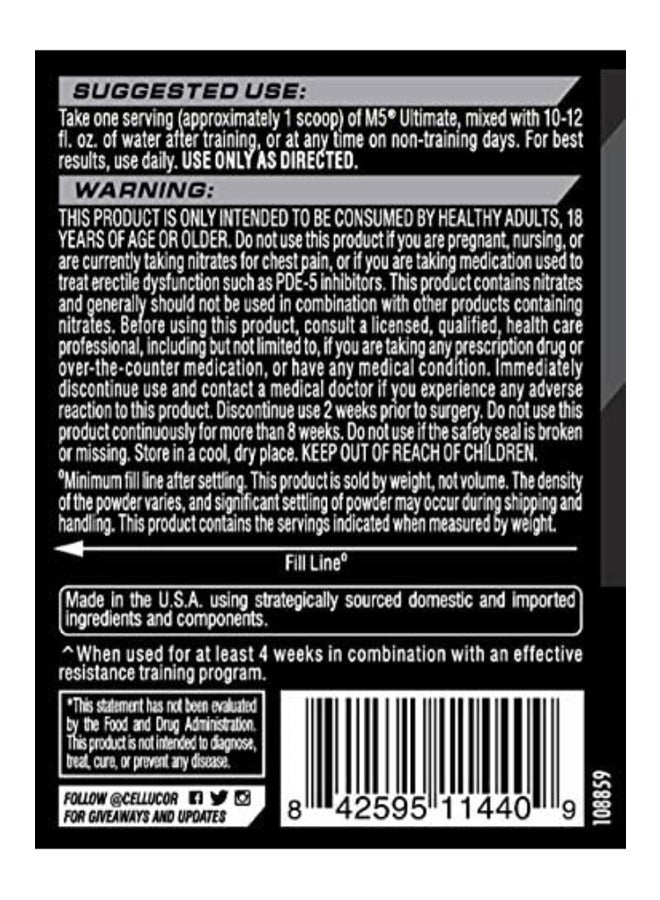 CELLUCOR - M5 Ultimate Post-Workout - Icy Blue Razz - 20 Servings - Image 1