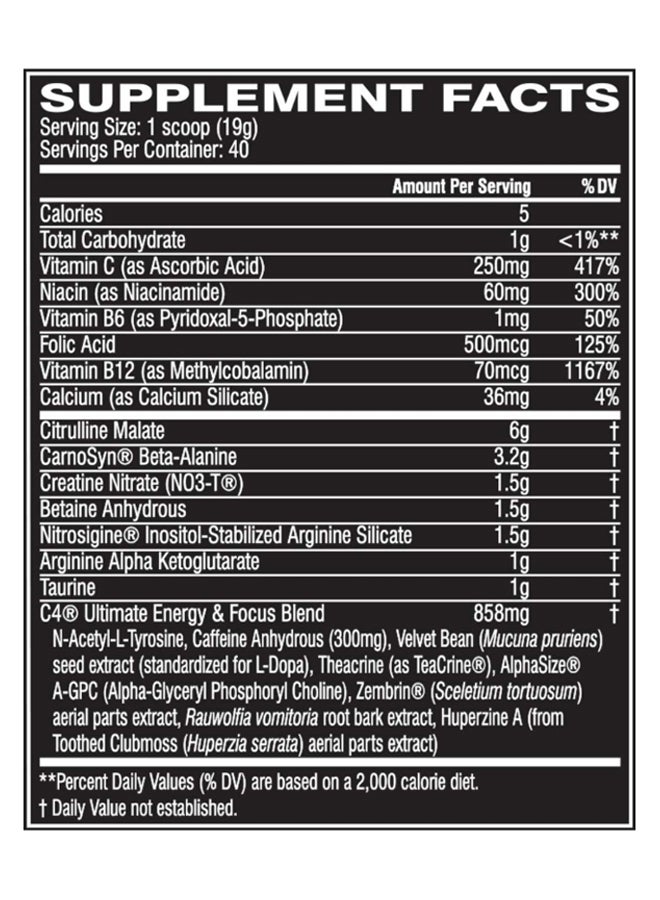 CELLUCOR - C4 Ultimate Pre-Workout - Orange Mango - 40 Servings - Image 1