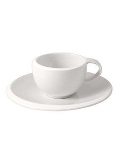 Villeroy & Boch 12-Piece New Moon Espresso Cup With Saucer Set White  - Image 1