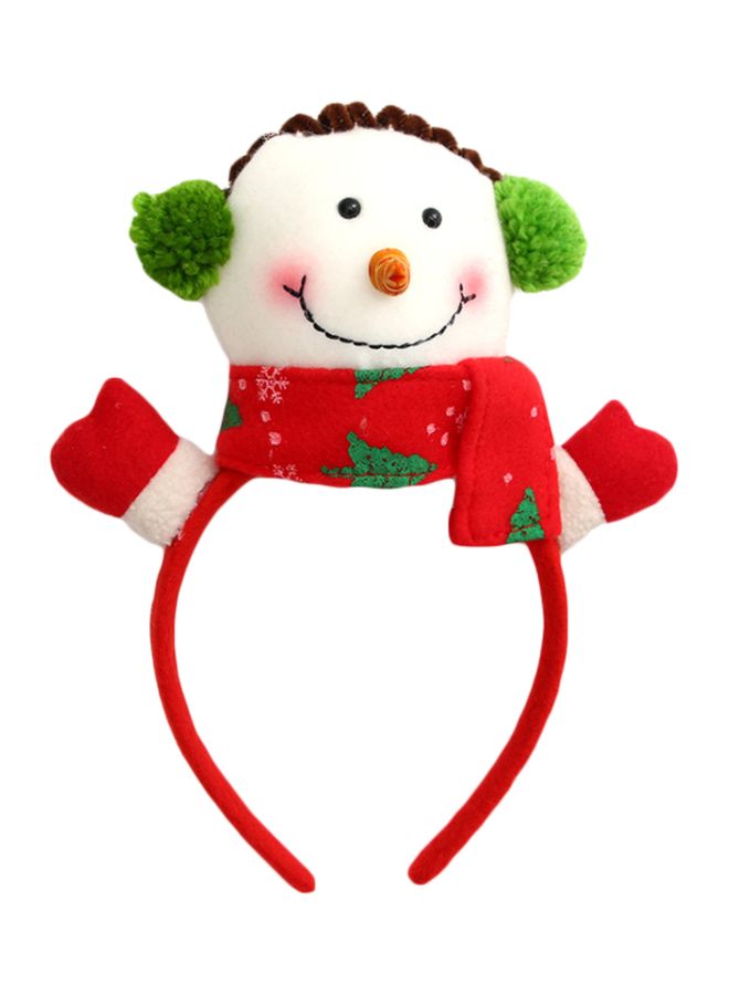 Beauenty Decorative Snowman Head Hoop Green/White/Red 11x28cm  - Image 1