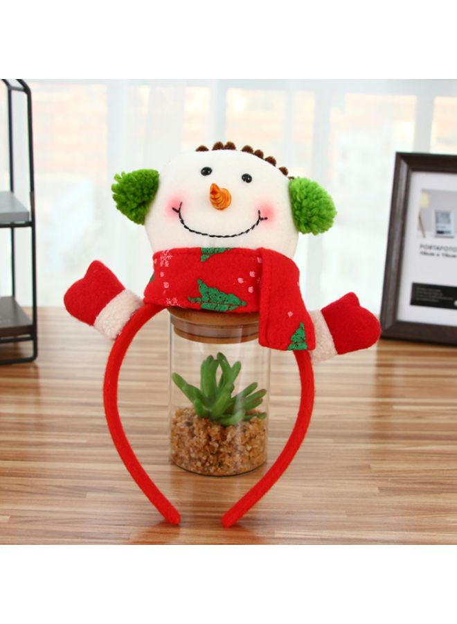 Beauenty Decorative Snowman Head Hoop Green/White/Red 11x28cm  - Image 2