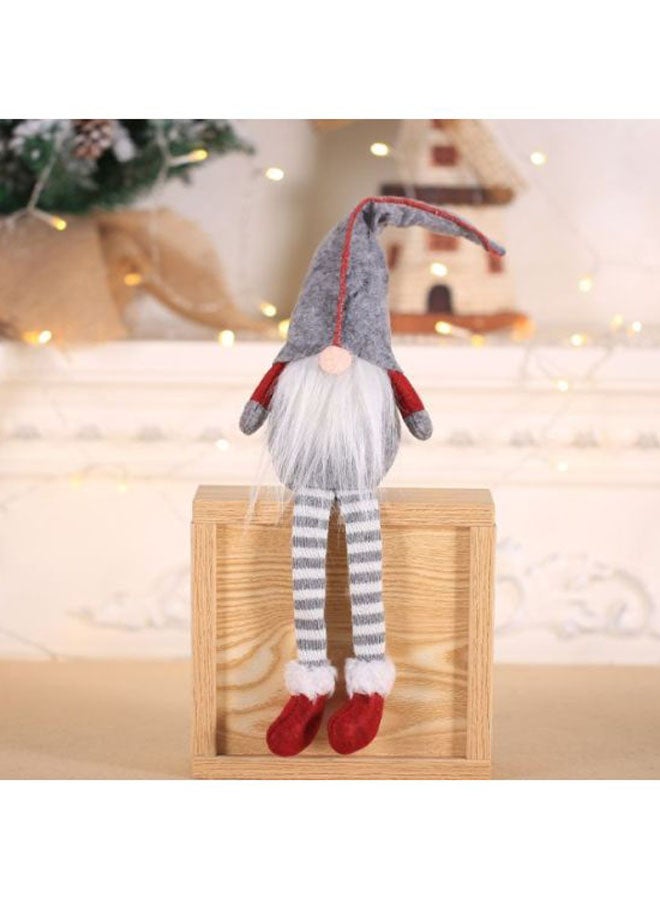 Beauenty Decorative Old Person Long Legs Figurine Grey/Red/White 20x10cm - Image 2