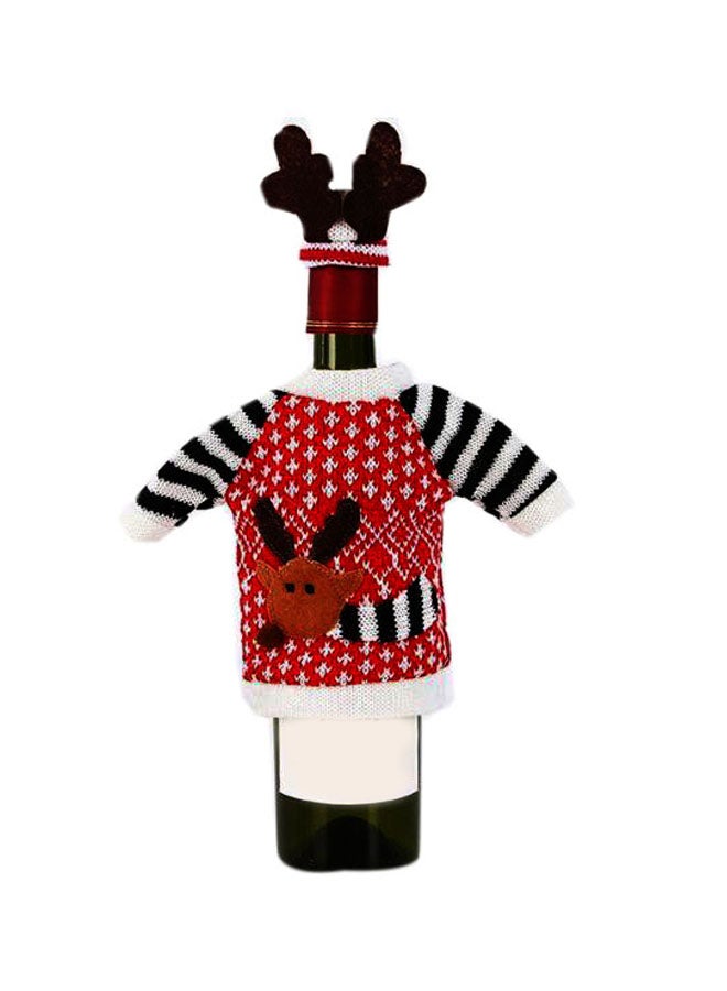 Beauenty Decorative Elk Bottle Cover Red/Black/White 18x13cm  - Image 1