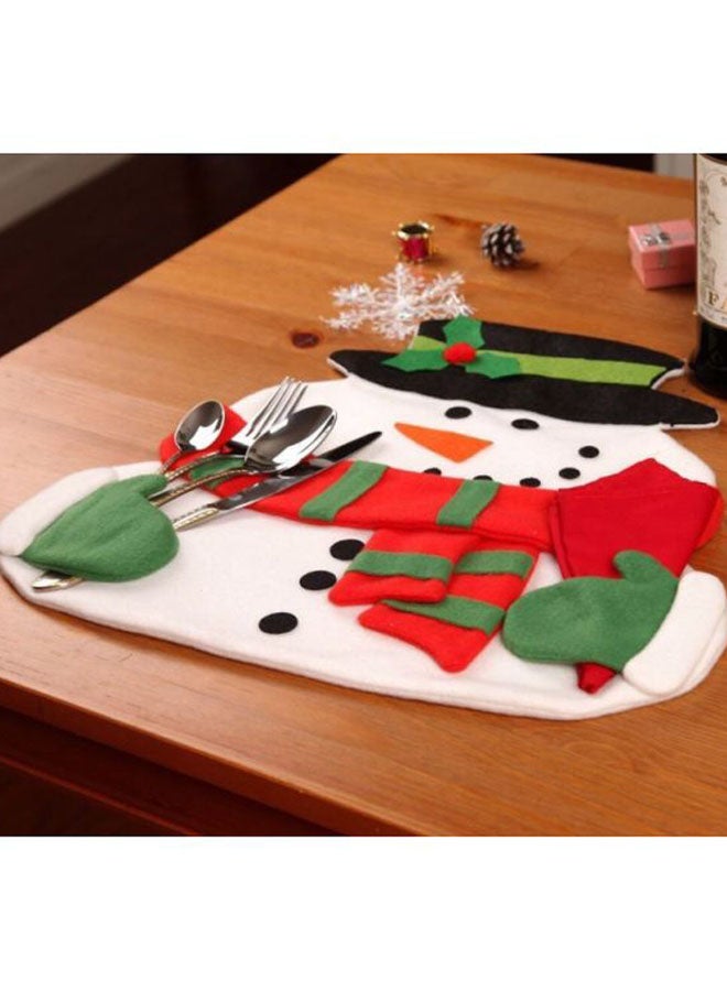 Beauenty Decorative Snowman Placemat White/Red/Green 36x40cm - Image 3