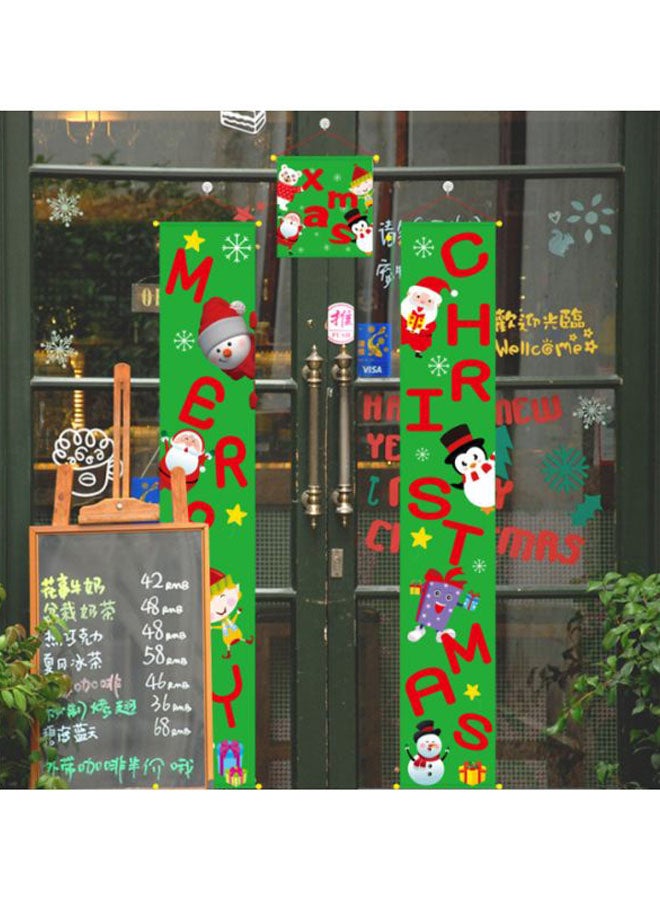 Beauenty 3-Piece Decorative Hanging Couplets Green/Red/White 3x (150x25)cm  - Image 2