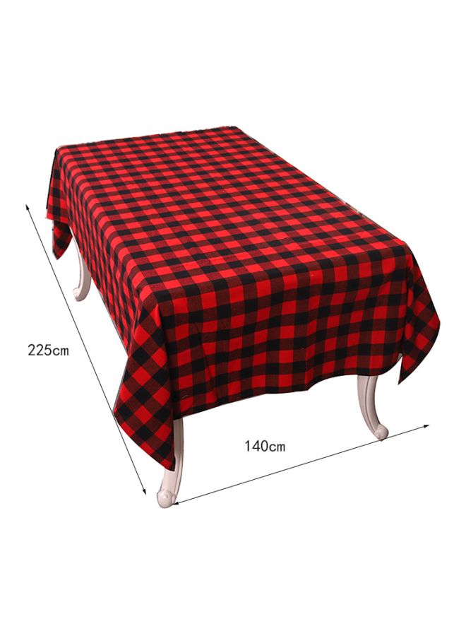 Beauenty Striped Decorative Tablecloth Red/Black 140x225cm - Image 3