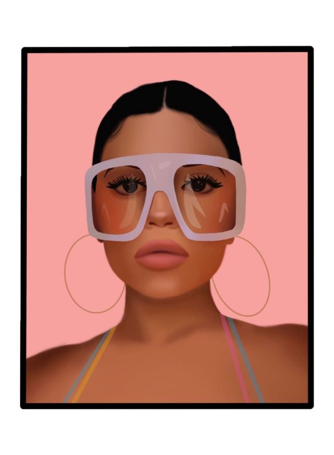 Boomah Accessories Kylie Jenner Themed Poster With Frame Beige/Pink/Black 50x40cm 