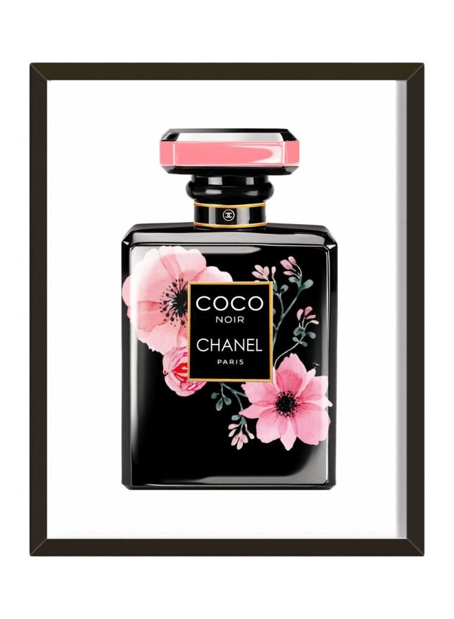 Coco Chanel Perfume Bottle Poster With Frame Black/Pink/White - v1598249085/N39906106A_1