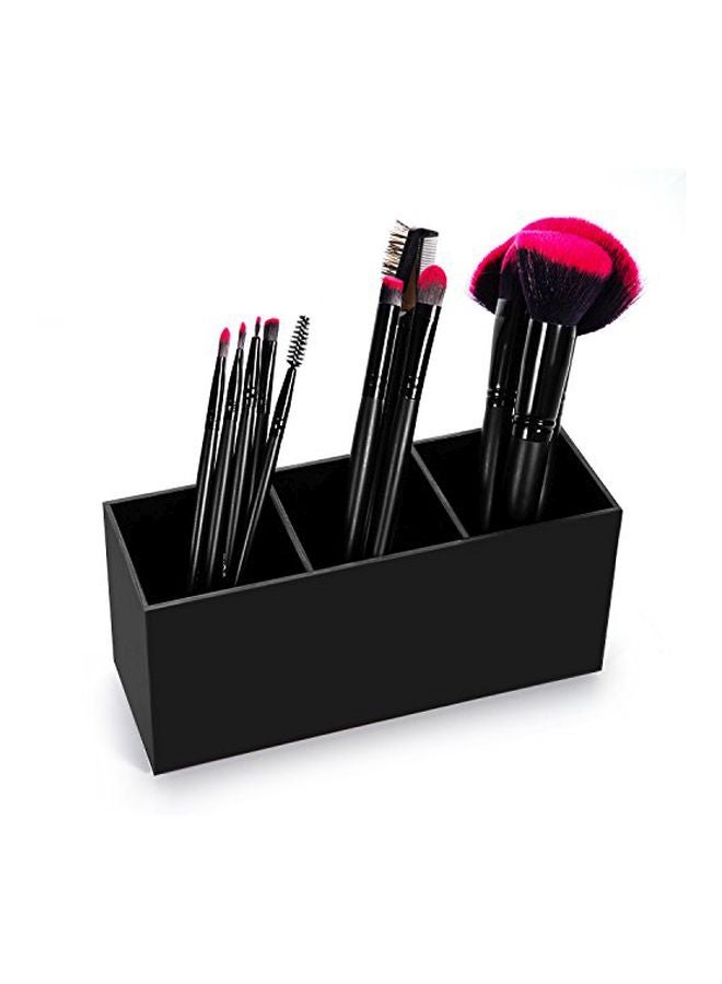 hblife Acrylic Makeup Brush Holder Black - Image 2