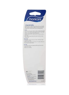 Manicare 3-Step Nail Buffer With Emery Board Purple/Green  - Image 3