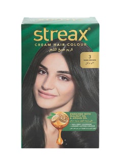 Streax Cream Hair Colour Dark Brown 3  - Image 1
