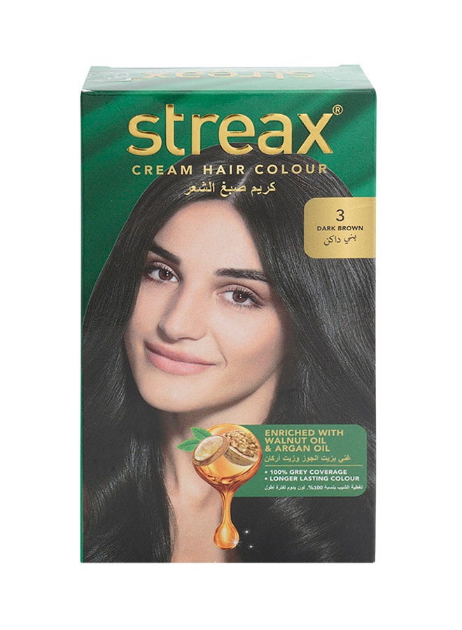 Streax Cream Hair Colour Dark Brown 3 - Image 1