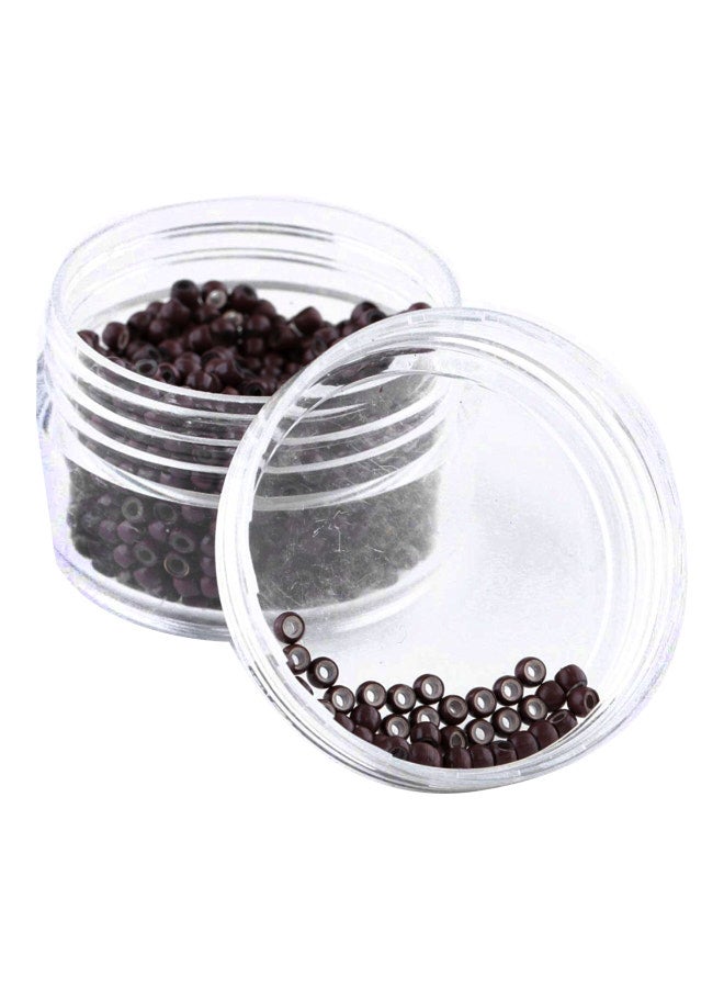 Vlasy 500-Piece Nano Ring Hair Extension Beads Brown 