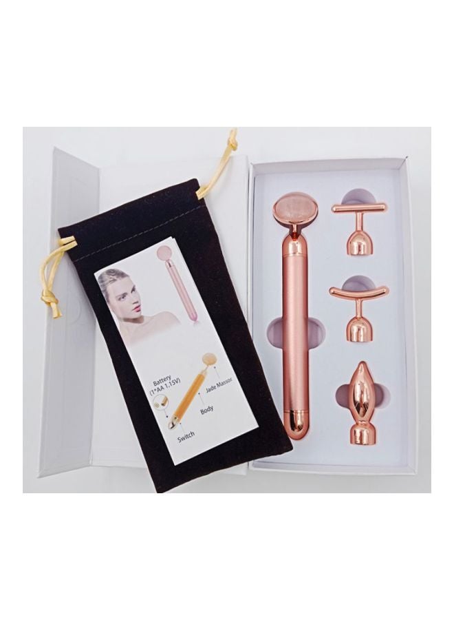 Beauenty - 4-In-1 Electric Face-Lifting Massage Roller Pink/Rose Gold 15.5cm - Image 1