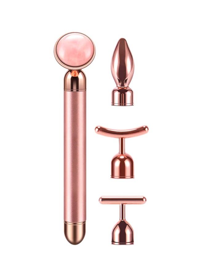 Beauenty - 4-In-1 Golden Beauty Electric Face-Lifting And Facial Massager Kit Pink/Rose Gold 15.5cm - Image 1