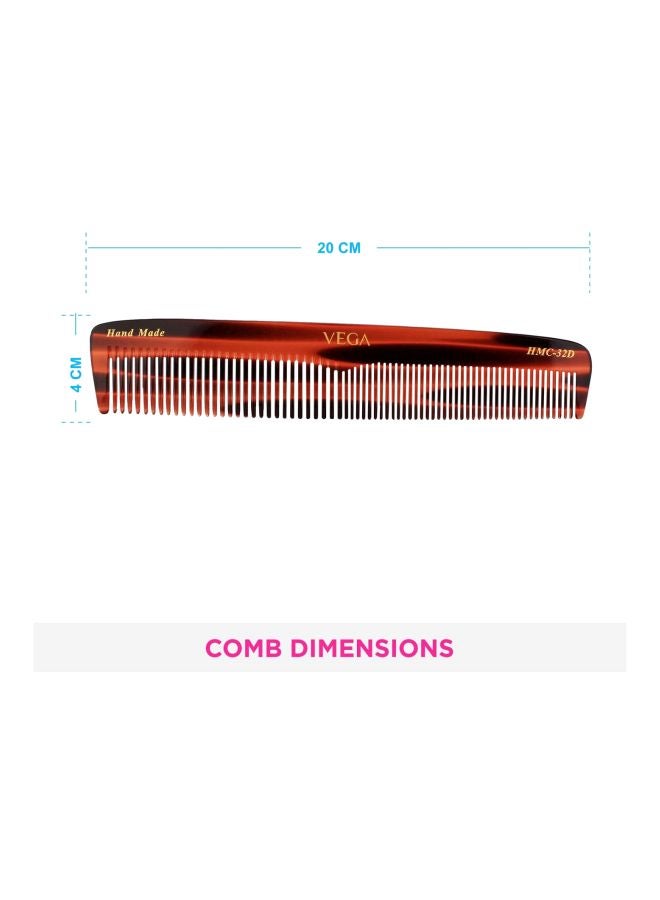 Vega Graduated Dressing Comb Brown/Black 20x4cm  - Image 2