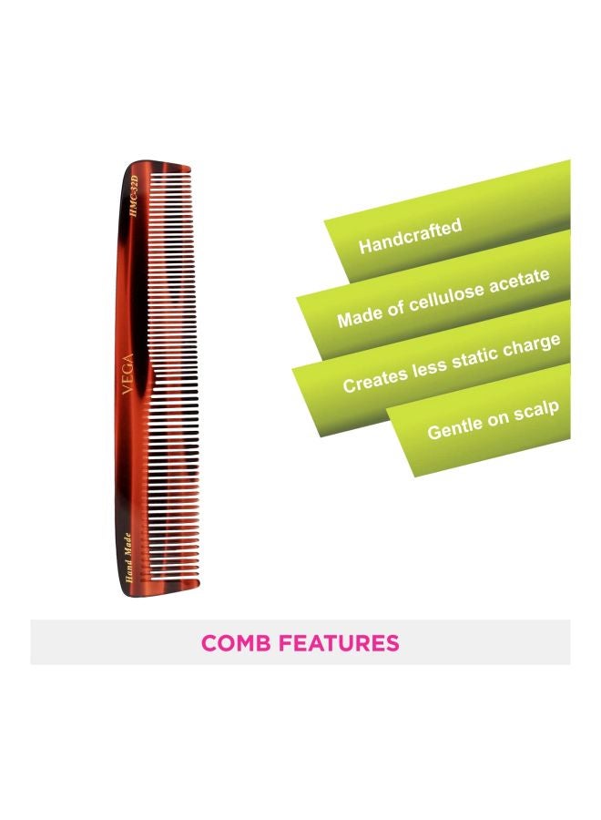 Vega Graduated Dressing Comb Brown/Black 20x4cm  - Image 3