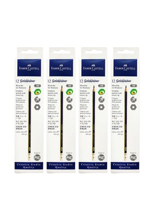 Gold Faber Lead Pencil Hb With Eraser Multicolour - v1598256961/N39901773A_1