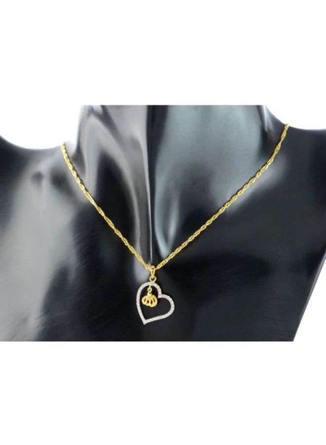 Vera Perla 18 Karat Solid Gold Allah In The Heart 0.20Ct Diamond Pendant  - Image 3