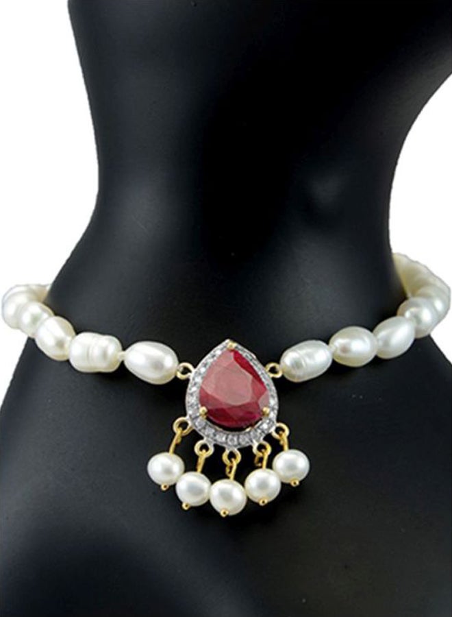 Vera Perla 18 Karat Gold 0.12 Ct Ruby Bracelet - Image 3