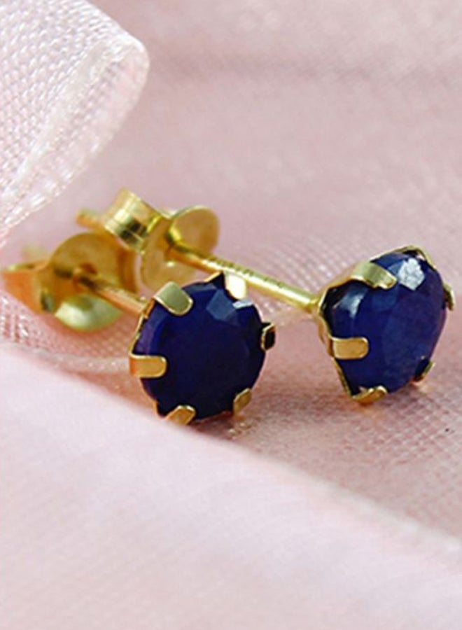 Vera Perla 18 Karat Gold Sapphires Earrings - Image 2