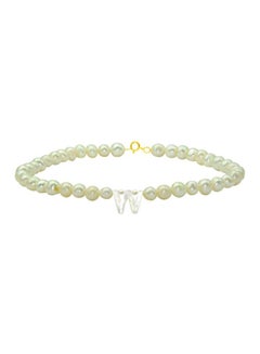 Pearls Strand Letter W Bracelet