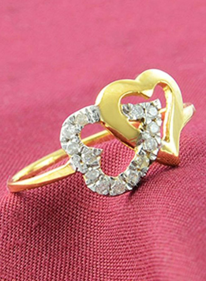 فيرا بيرلا خاتم من الذهب عيار 18 قيراط مرصع بالألماس بتصميم قلوب متشابكة - Image 4