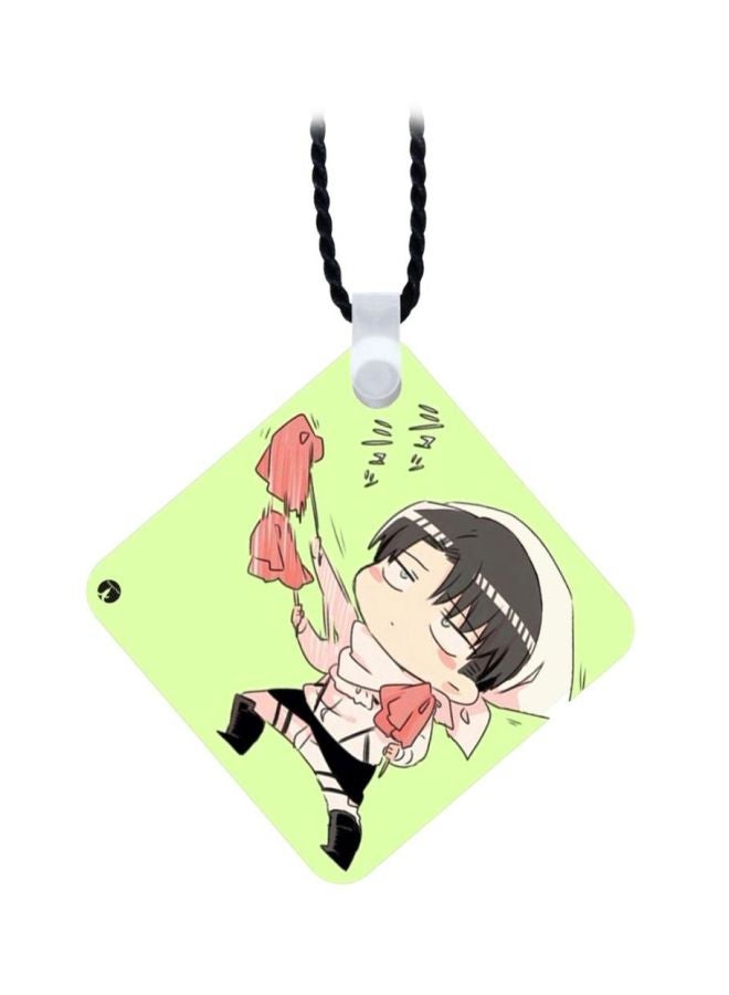 بي بي قلادة خشبية بطبعة أنيمي هجوم العملاقة