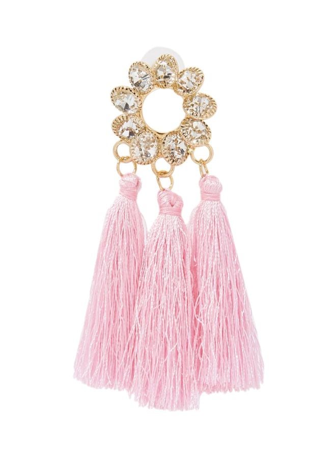 يويجين أقراط ثلاثية مزينة بأشكال الشرابة بتصميم زهور - Image 2