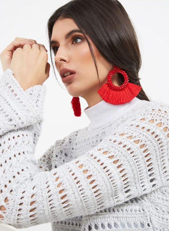 YUEJIN Tassle Designed Dangle Earrings - Image 3